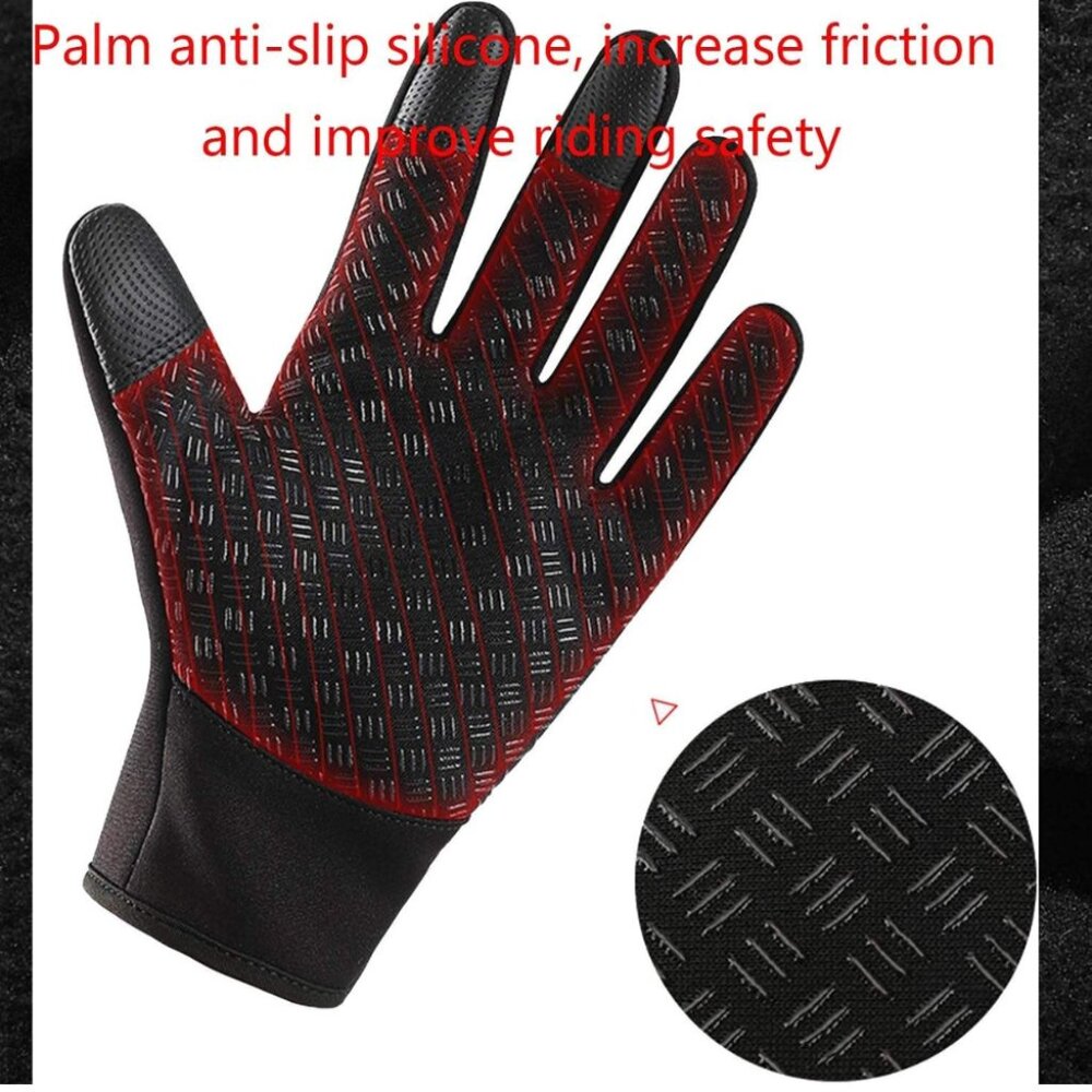 Winter Touchscreen Gloves Blue Windproof Warm Anti-Slip Cycling Driving Outdoor - Picture 7 of 13
